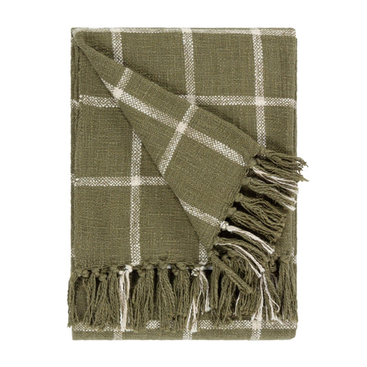 Yard Throw Beni Natural Weave Throw medium 130x180cm - Moss/Natural